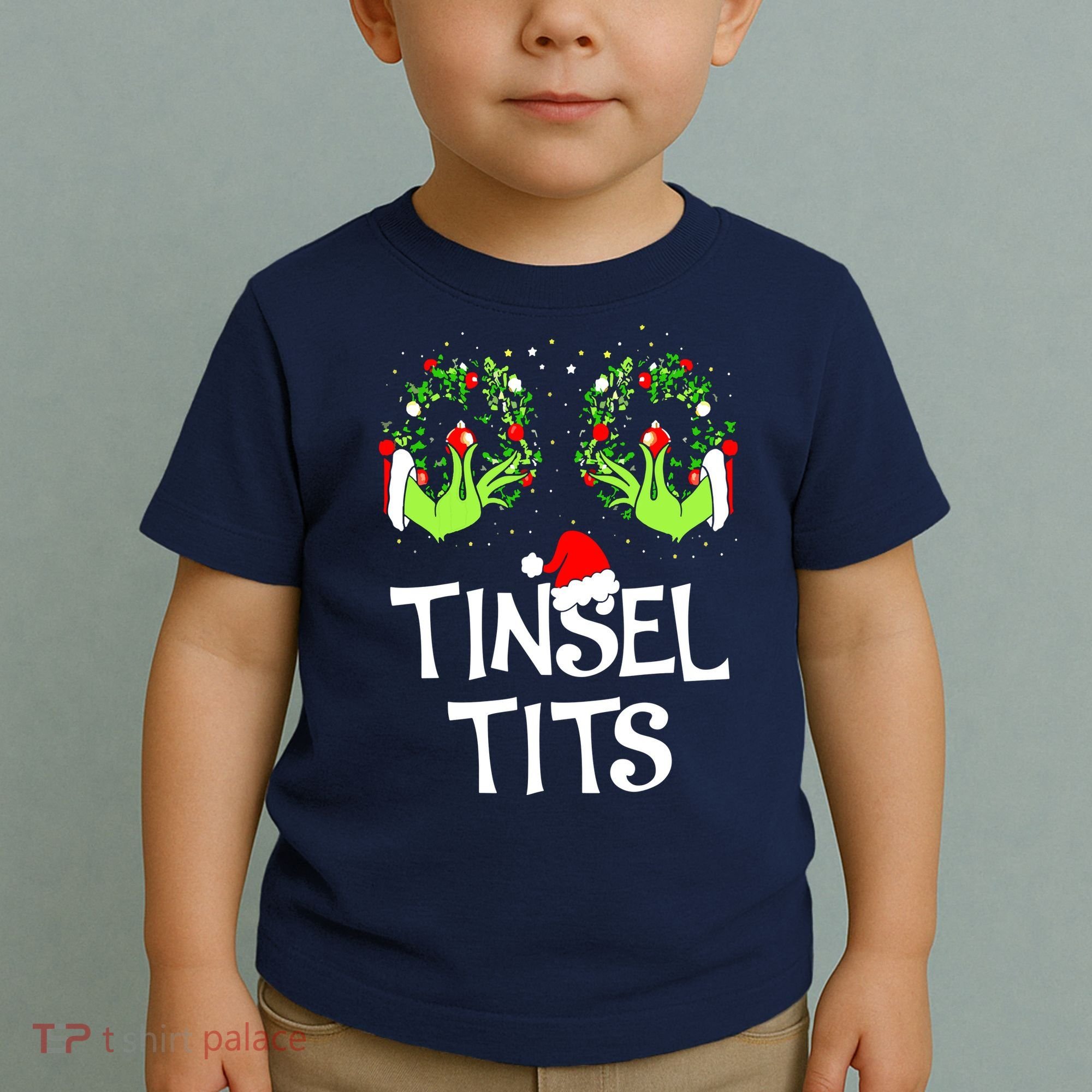 Jingle Balls Tinsel Tits Couples Christmas Matching Couple Toddler T-Shirt