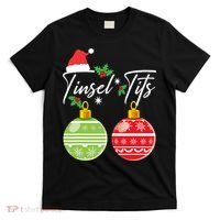 Jingle Balls Tinsel Tits Funny Christmas Matching Couple T-Shirt thumb 0
