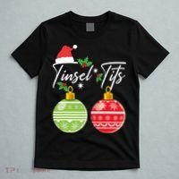 Jingle Balls Tinsel Tits Funny Christmas Matching Couple T-Shirt thumb 5