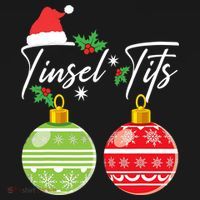 Jingle Balls Tinsel Tits Funny Christmas Matching Couple Women's Hoodie thumb 2
