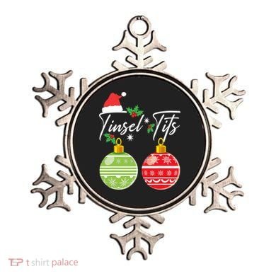 Jingle Balls Tinsel Tits Funny Christmas Matching Couple Ornament