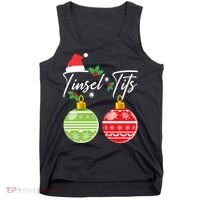 Jingle Balls Tinsel Tits Funny Christmas Matching Couple Tank Top thumb 0