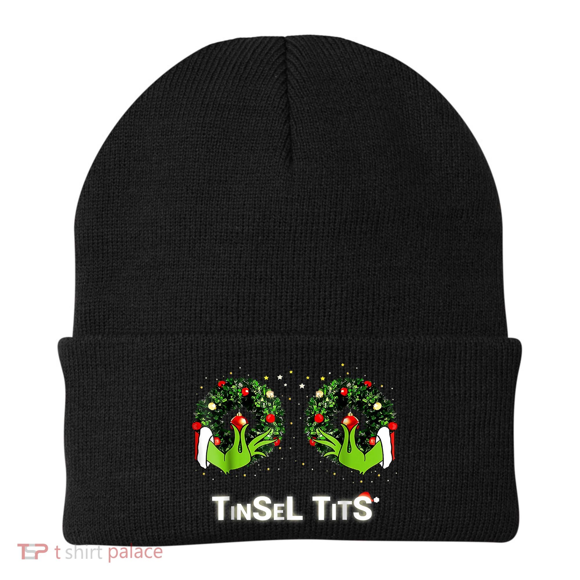 Jingle Balls Tinsel Tits Funny Matching Couple Beanie