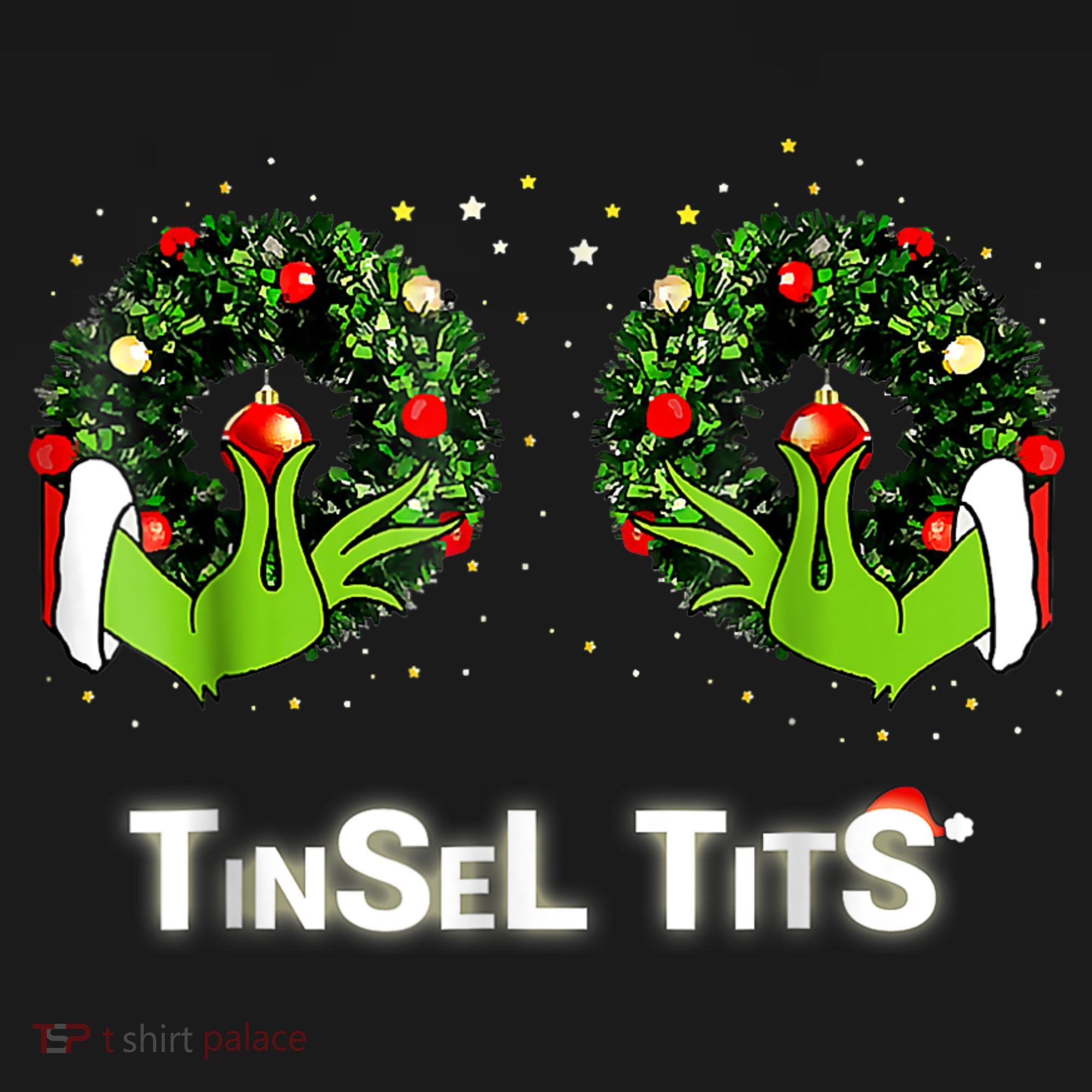 Jingle Balls Tinsel Tits Funny Matching Couple Women's Hoodie