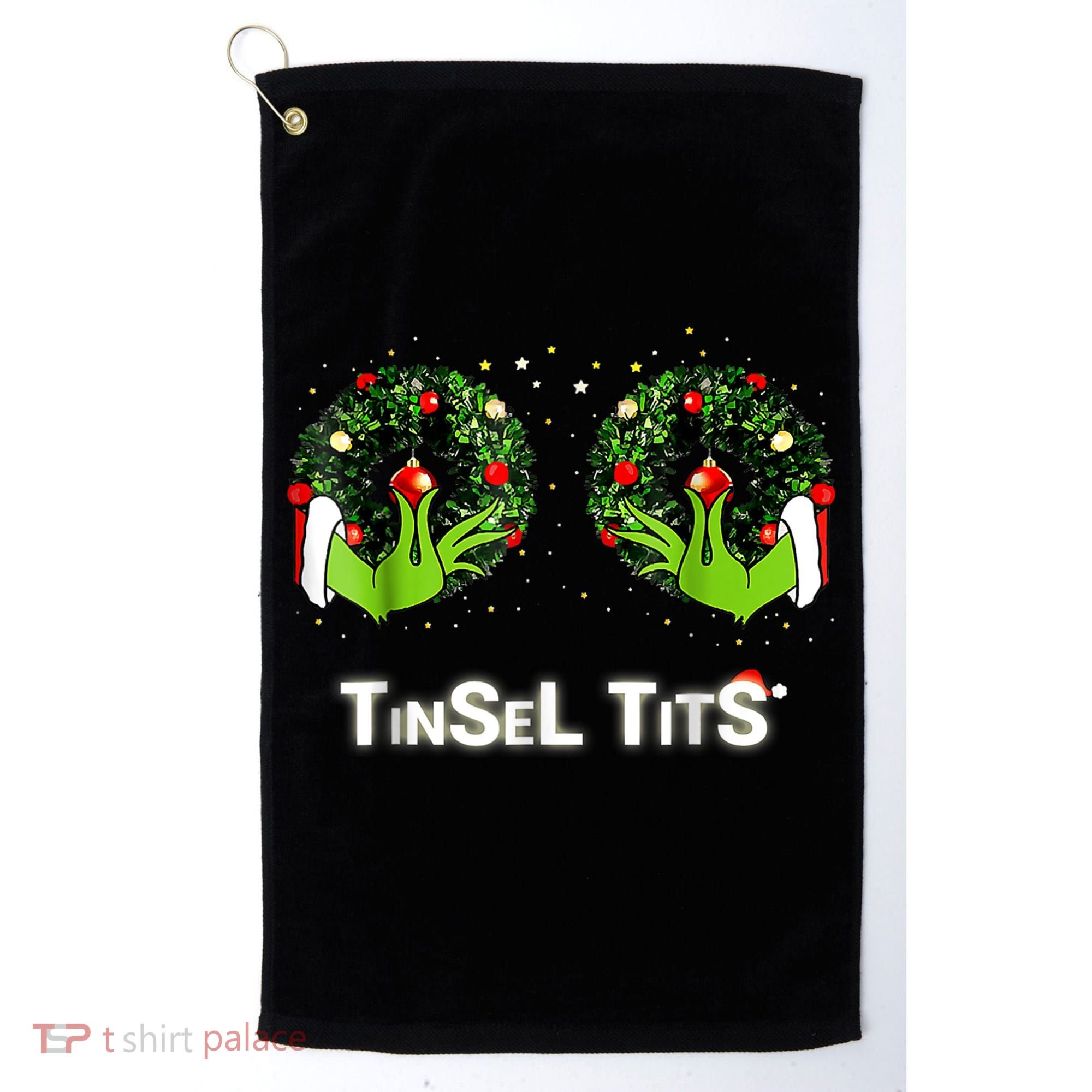 Jingle Balls Tinsel Tits Funny Matching Couple Golf Towel