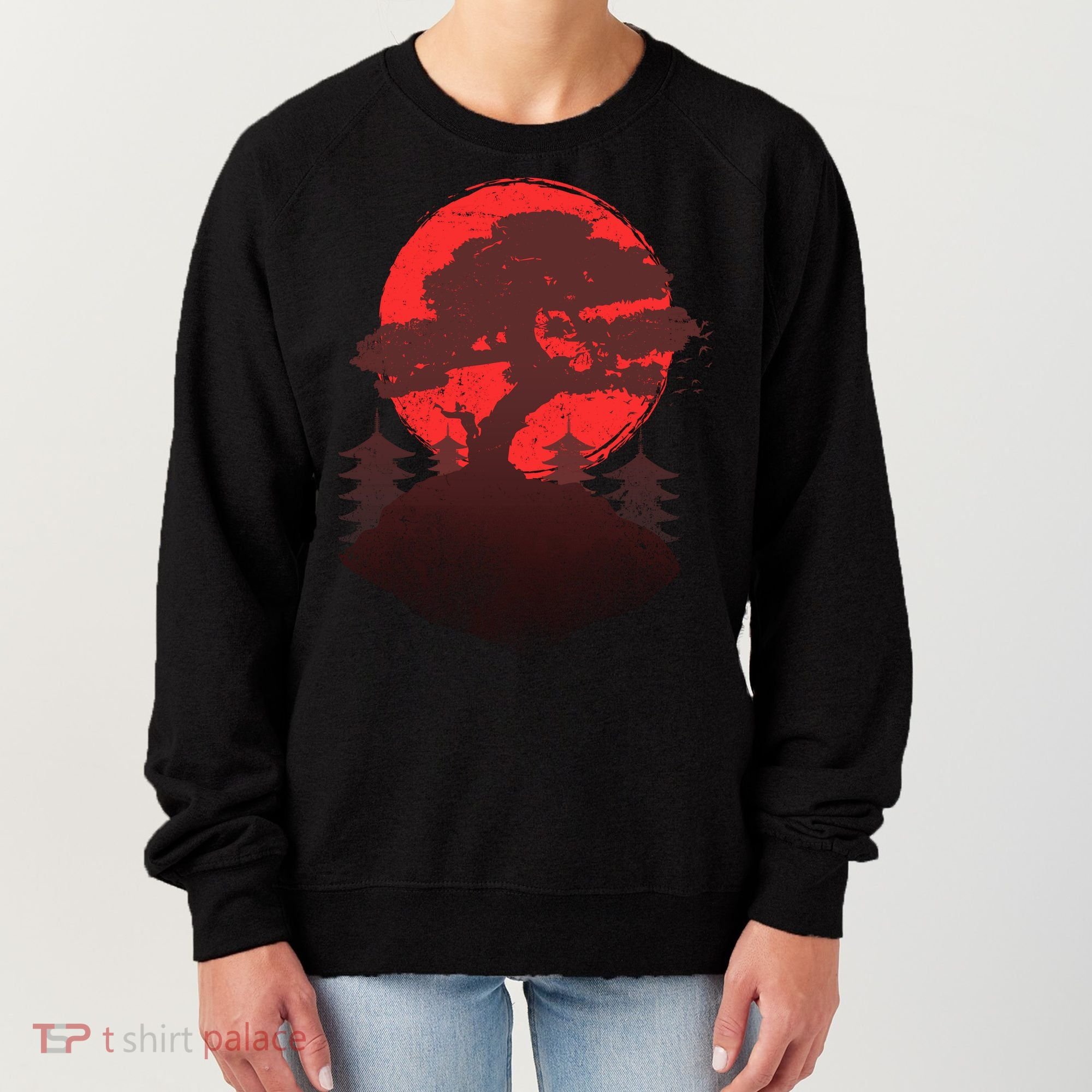 Japanese Bonsai Tree Scene Women's Sweatshirt
