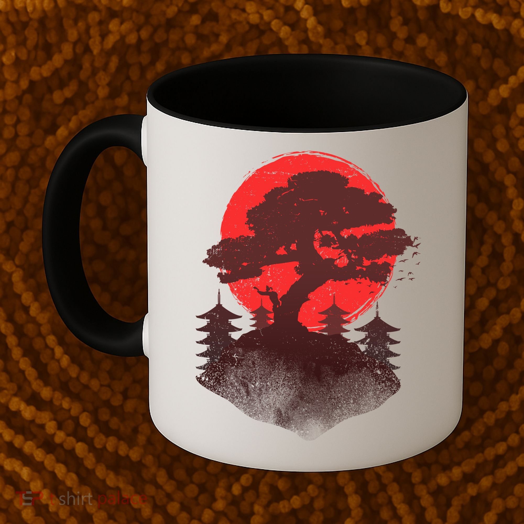 Japanese Bonsai Tree Scene Coffee Mug