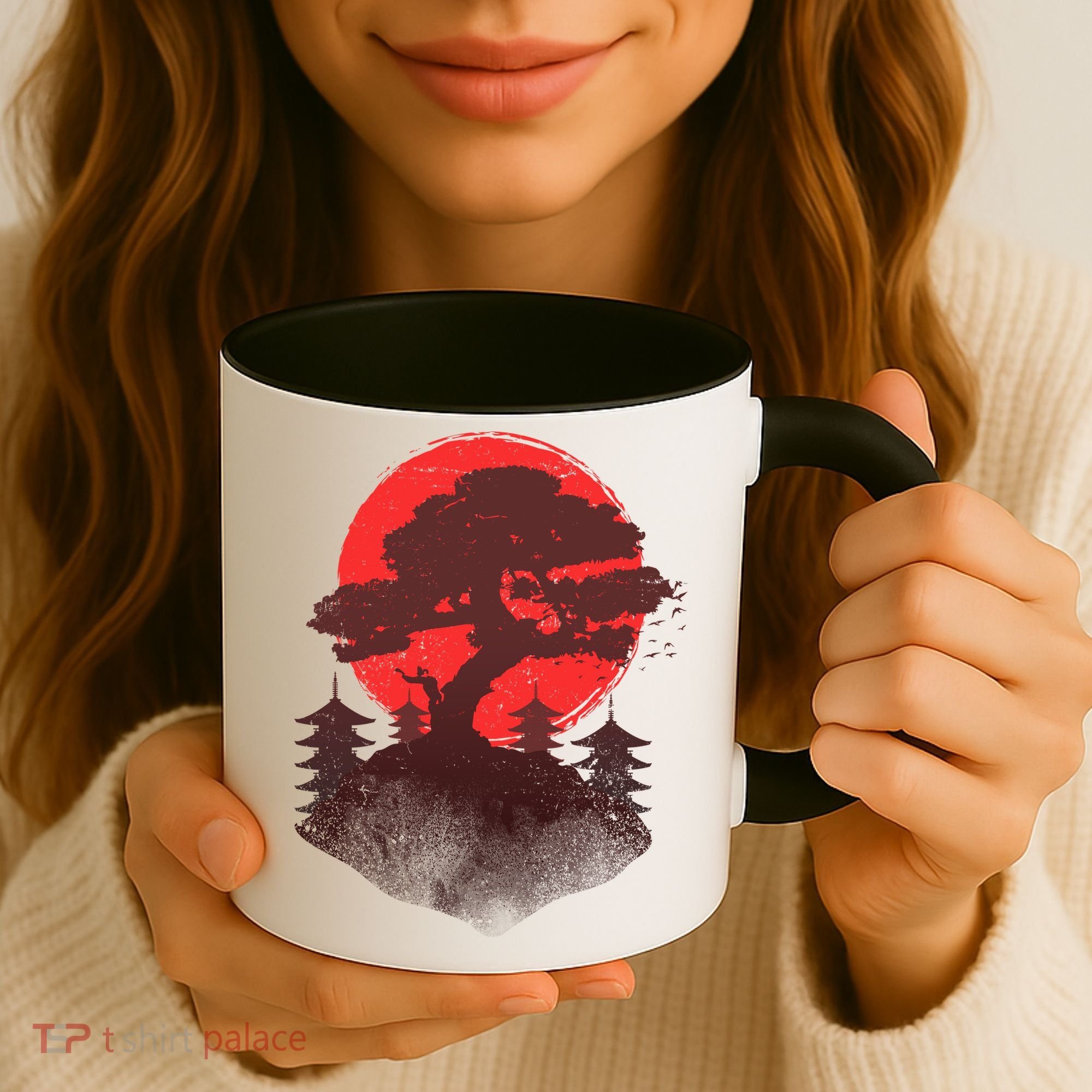 Japanese Bonsai Tree Scene Coffee Mug