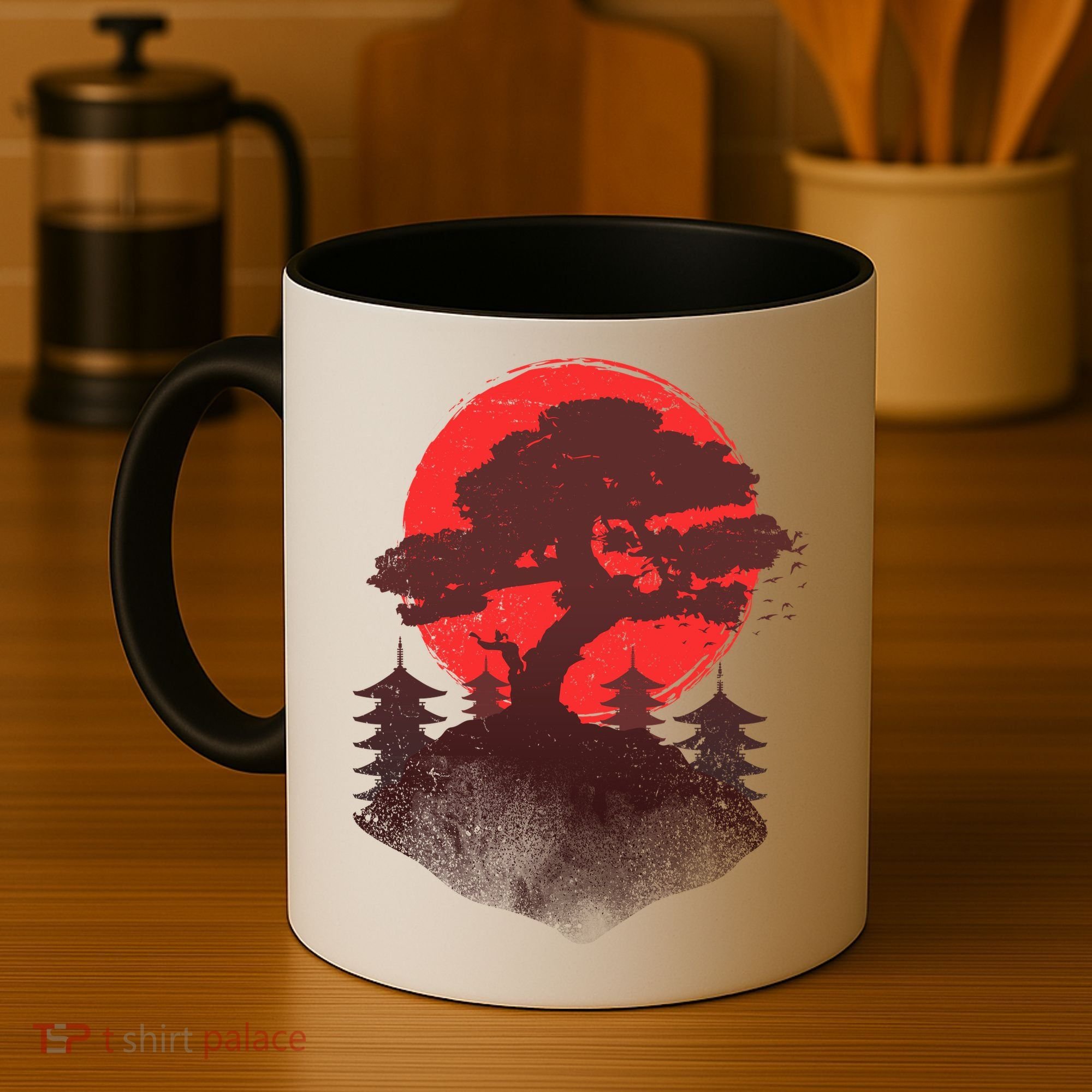 Japanese Bonsai Tree Scene Coffee Mug