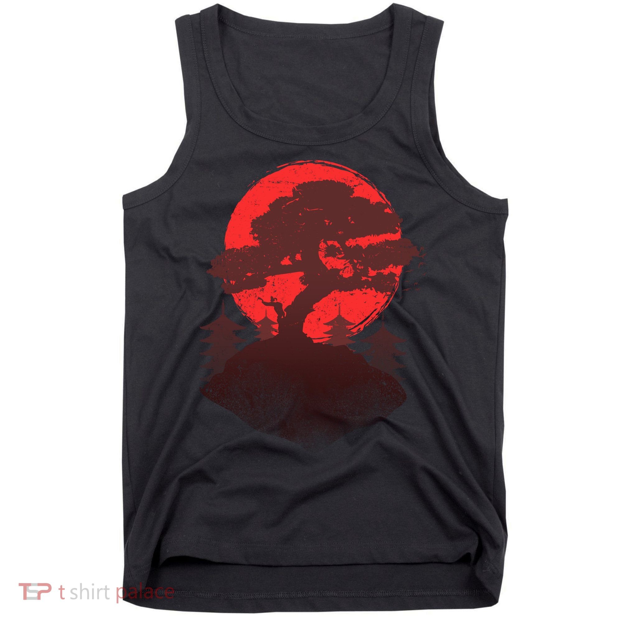 Japanese Bonsai Tree Scene Tank Top