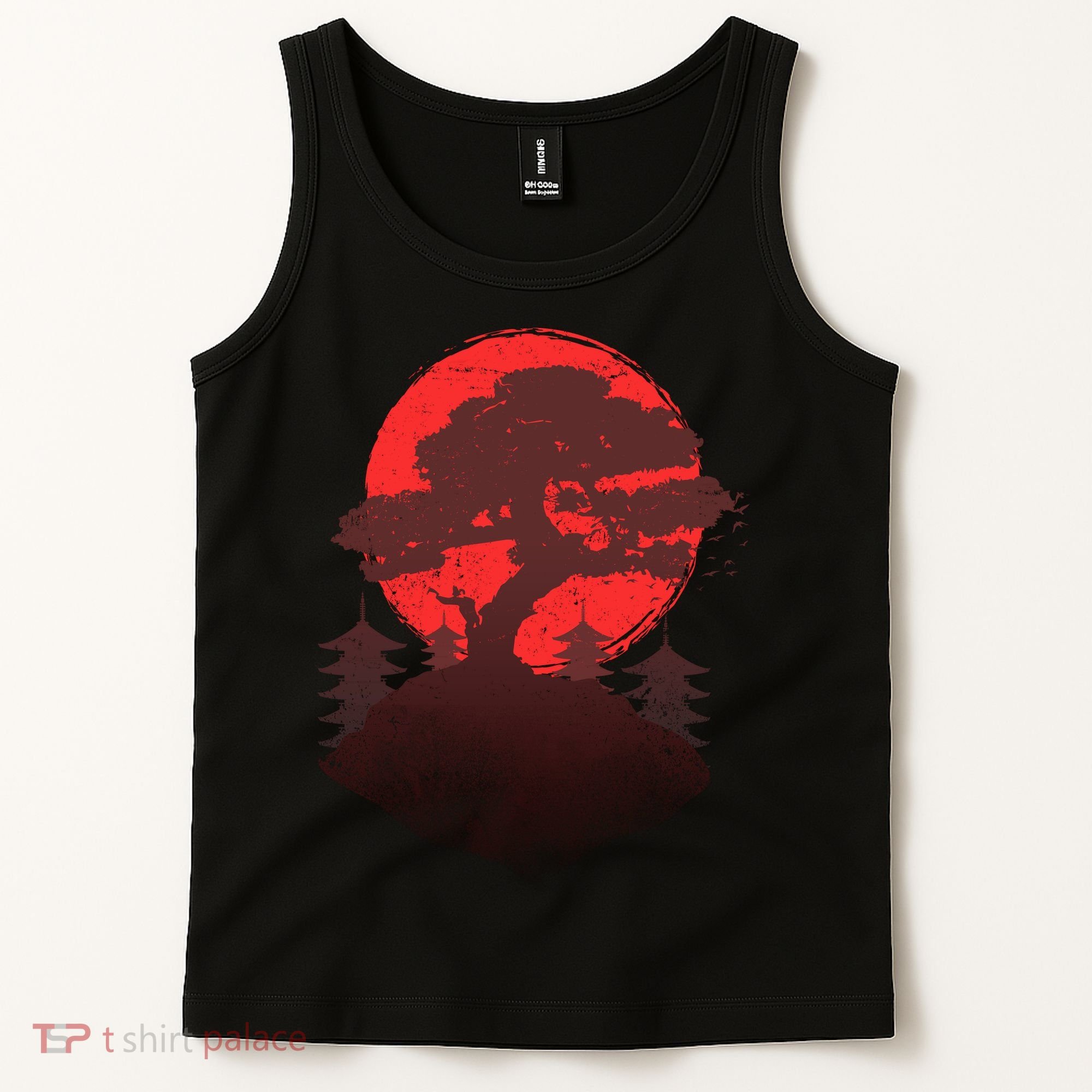 Japanese Bonsai Tree Scene Tank Top