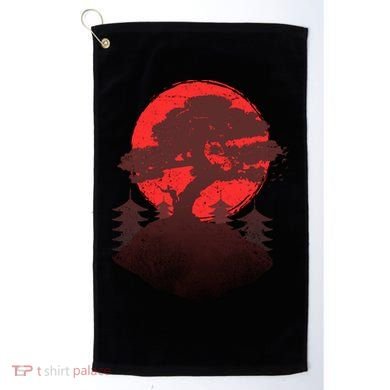 Japanese Bonsai Tree Scene Golf Towel