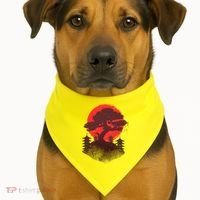 Japanese Bonsai Tree Scene USA-Made Doggie Bandana thumb 1