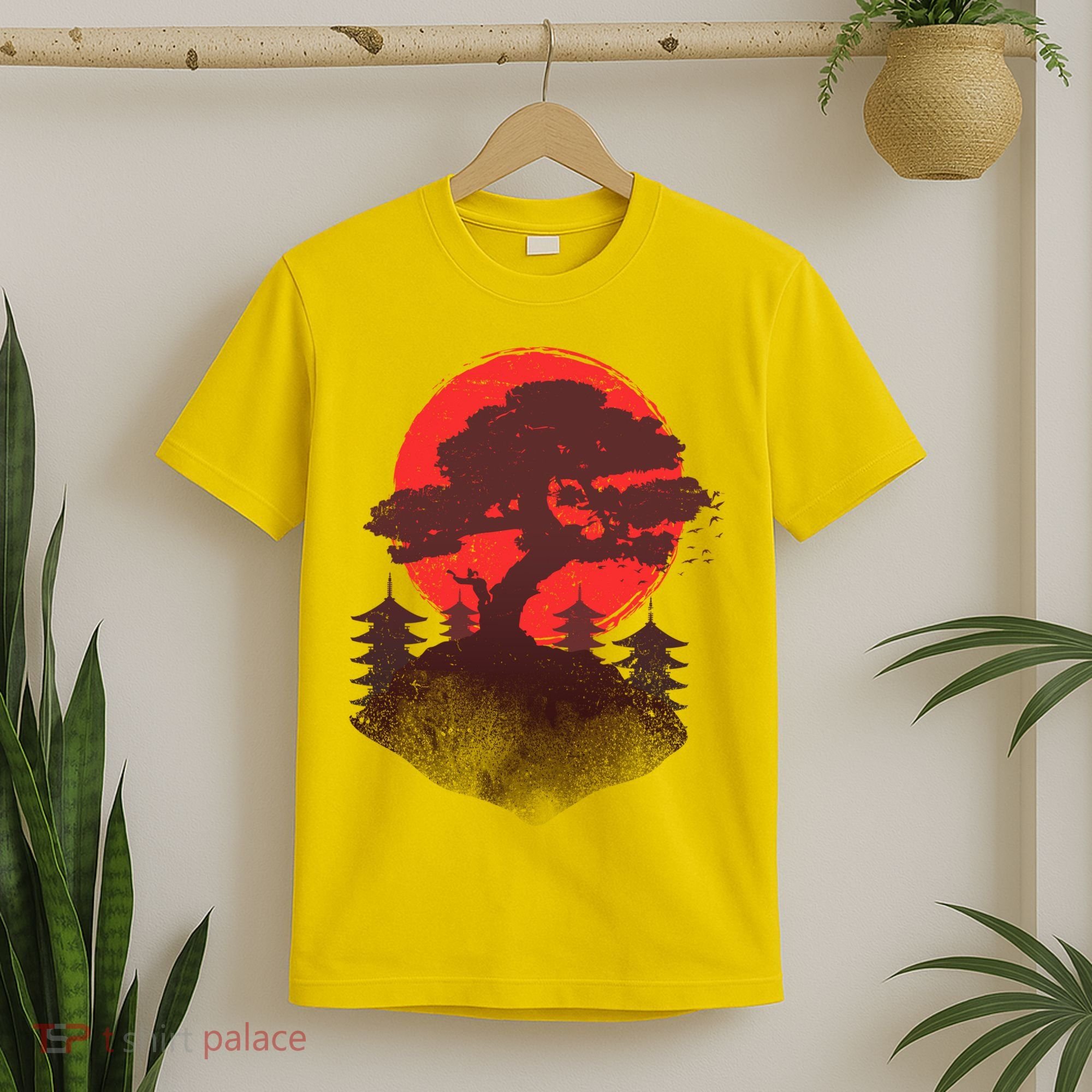 Japanese Bonsai Tree Scene T-Shirt