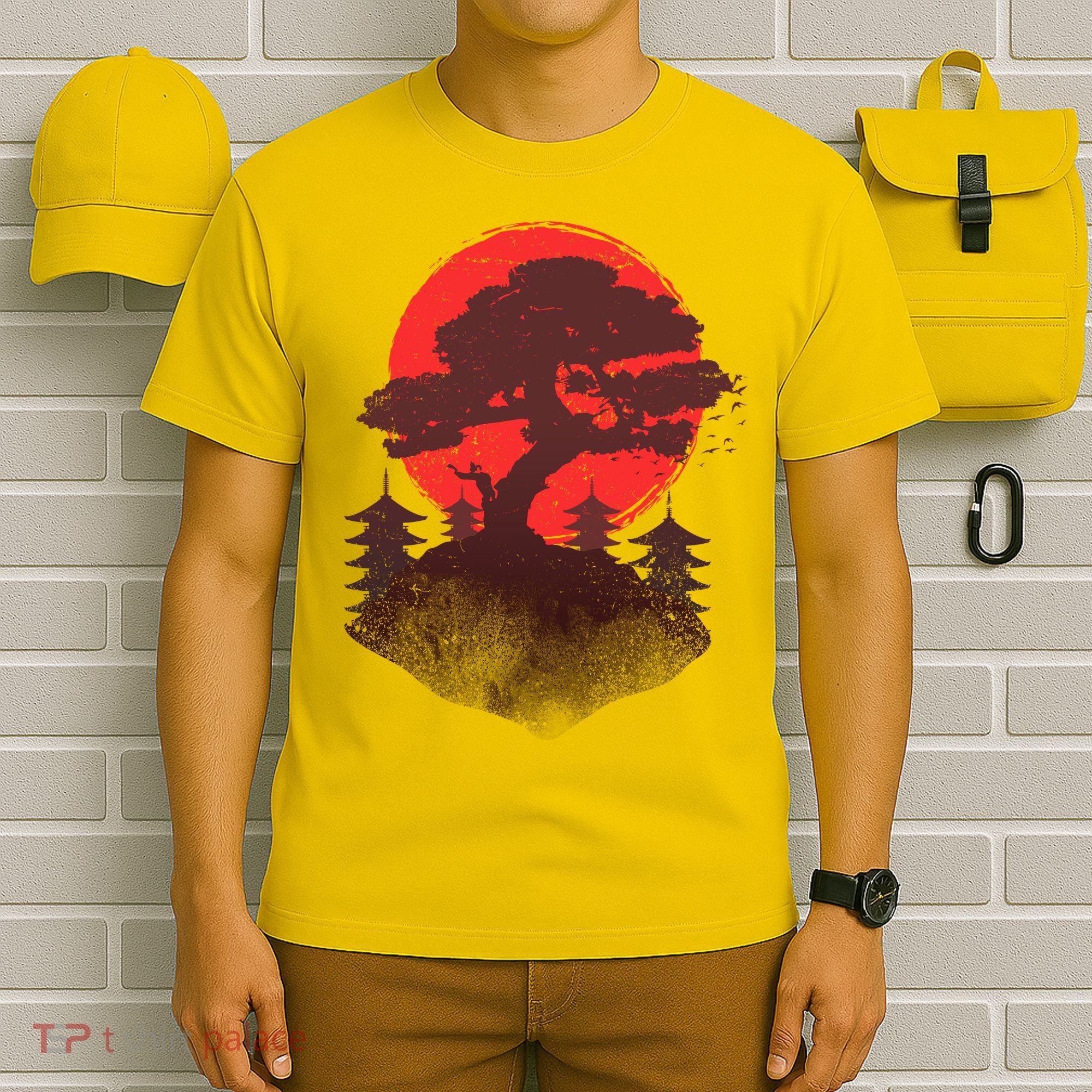 Japanese Bonsai Tree Scene T-Shirt
