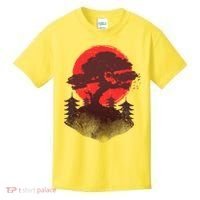 Japanese Bonsai Tree Scene Kids T-Shirt thumb 0
