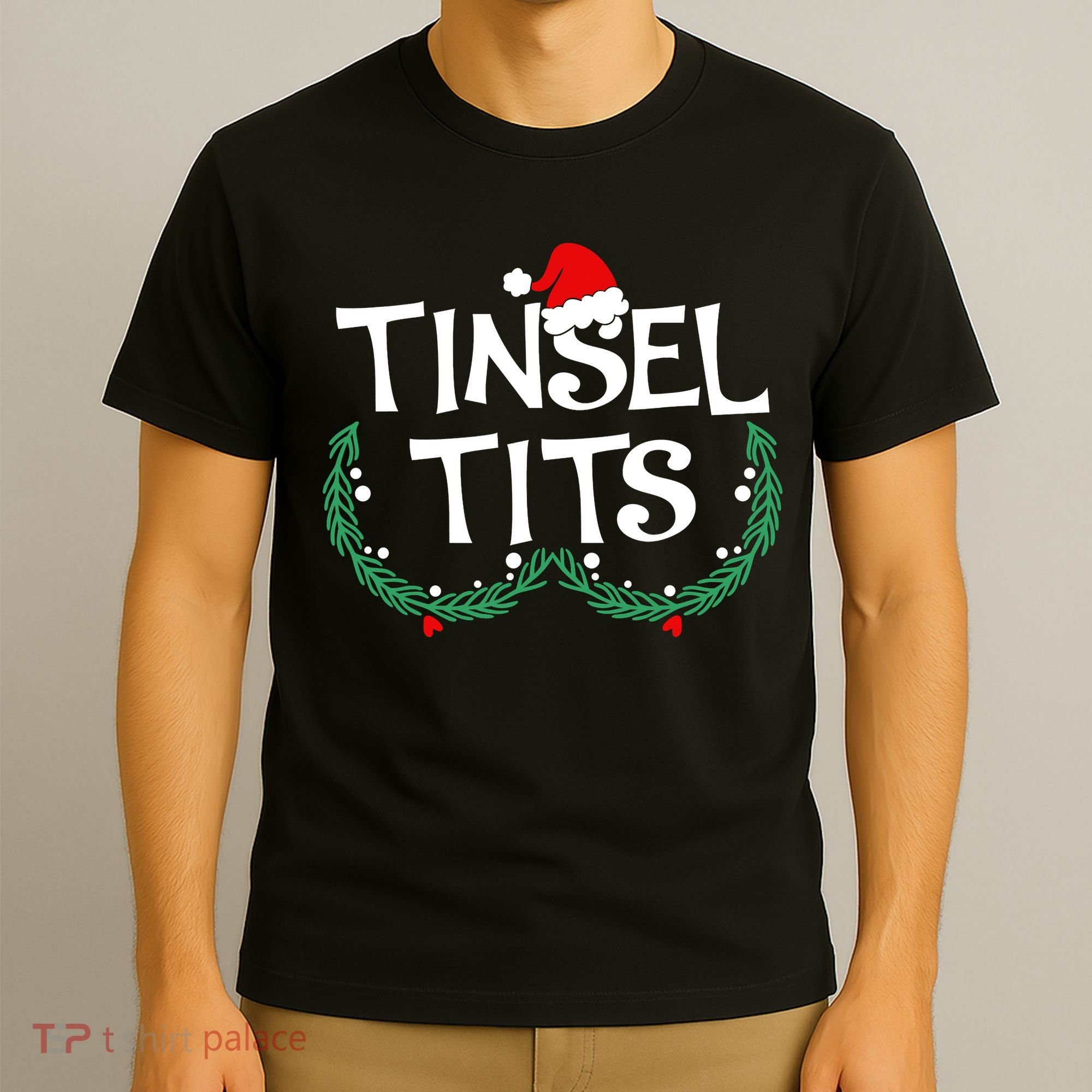Jingle Balls Tinsel Tits Funny Matching Couple Chestnuts T-Shirt