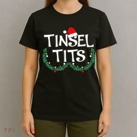 Jingle Balls Tinsel Tits Funny Matching Couple Chestnuts T-Shirt thumb 4