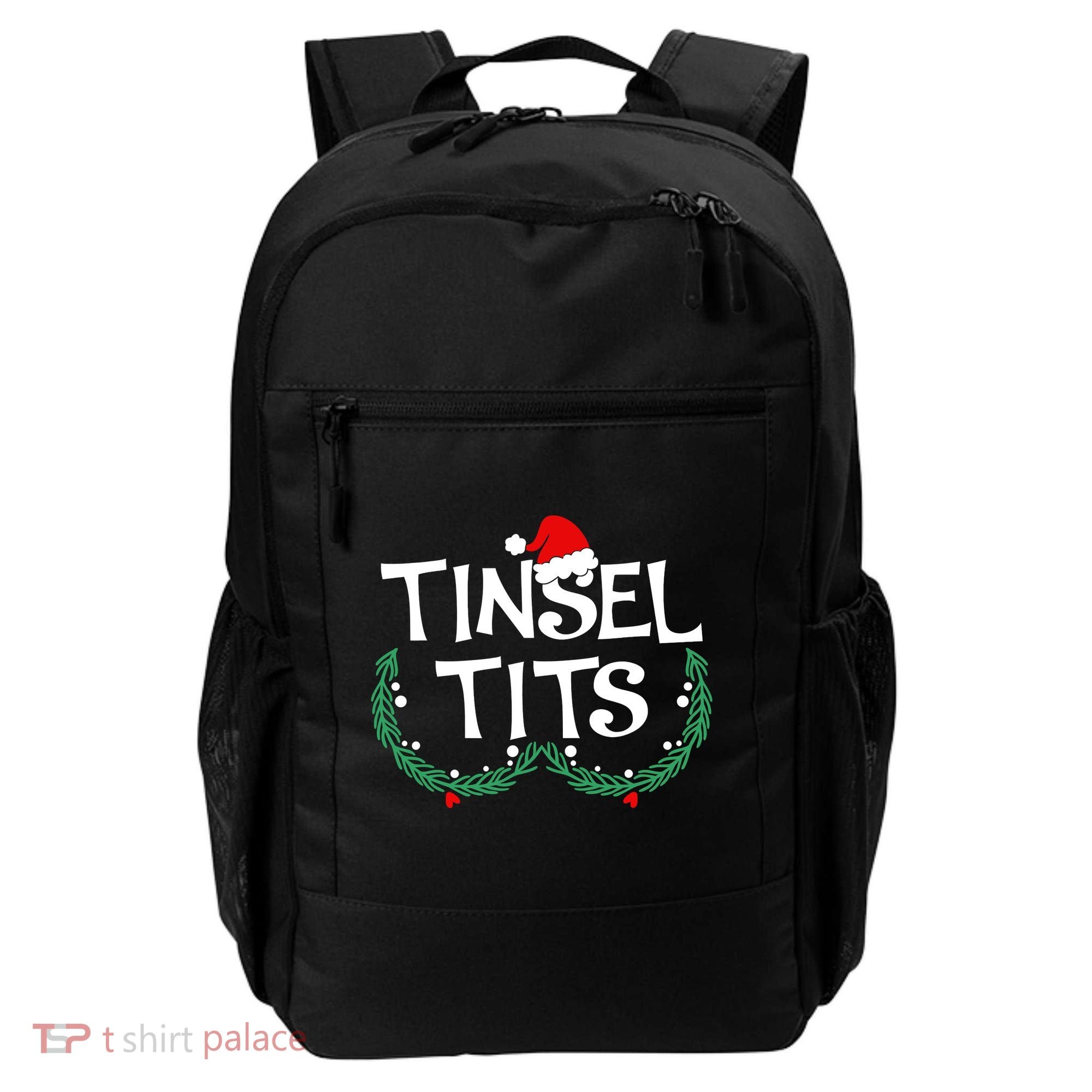 Jingle Balls Tinsel Tits Funny Matching Couple Chestnuts Backpack