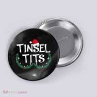 Jingle Balls Tinsel Tits Funny Matching Couple Chestnuts Button thumb 0