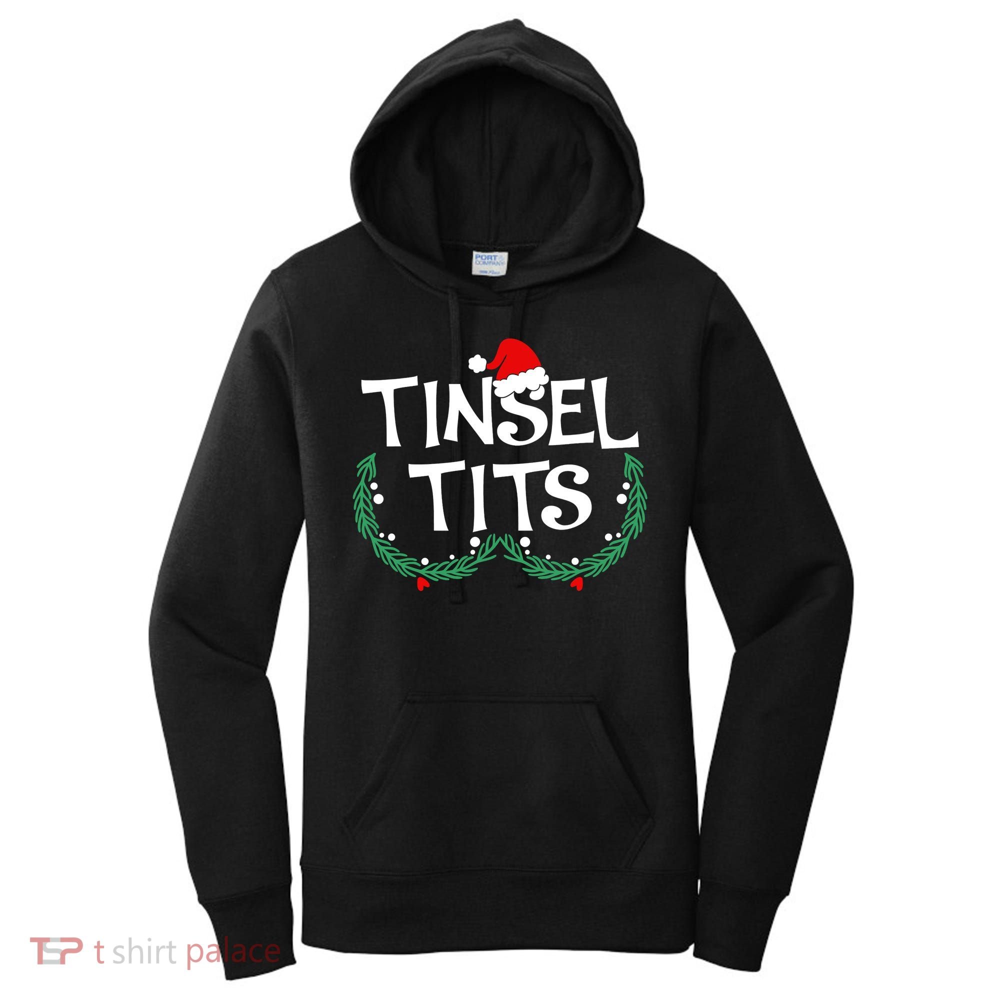 Jingle Balls Tinsel Tits Funny Matching Couple Chestnuts Women's Hoodie