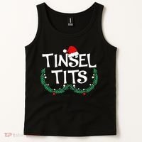 Jingle Balls Tinsel Tits Funny Matching Couple Chestnuts Tank Top thumb 2