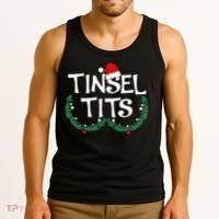 Jingle Balls Tinsel Tits Funny Matching Couple Chestnuts Tank Top thumb 3