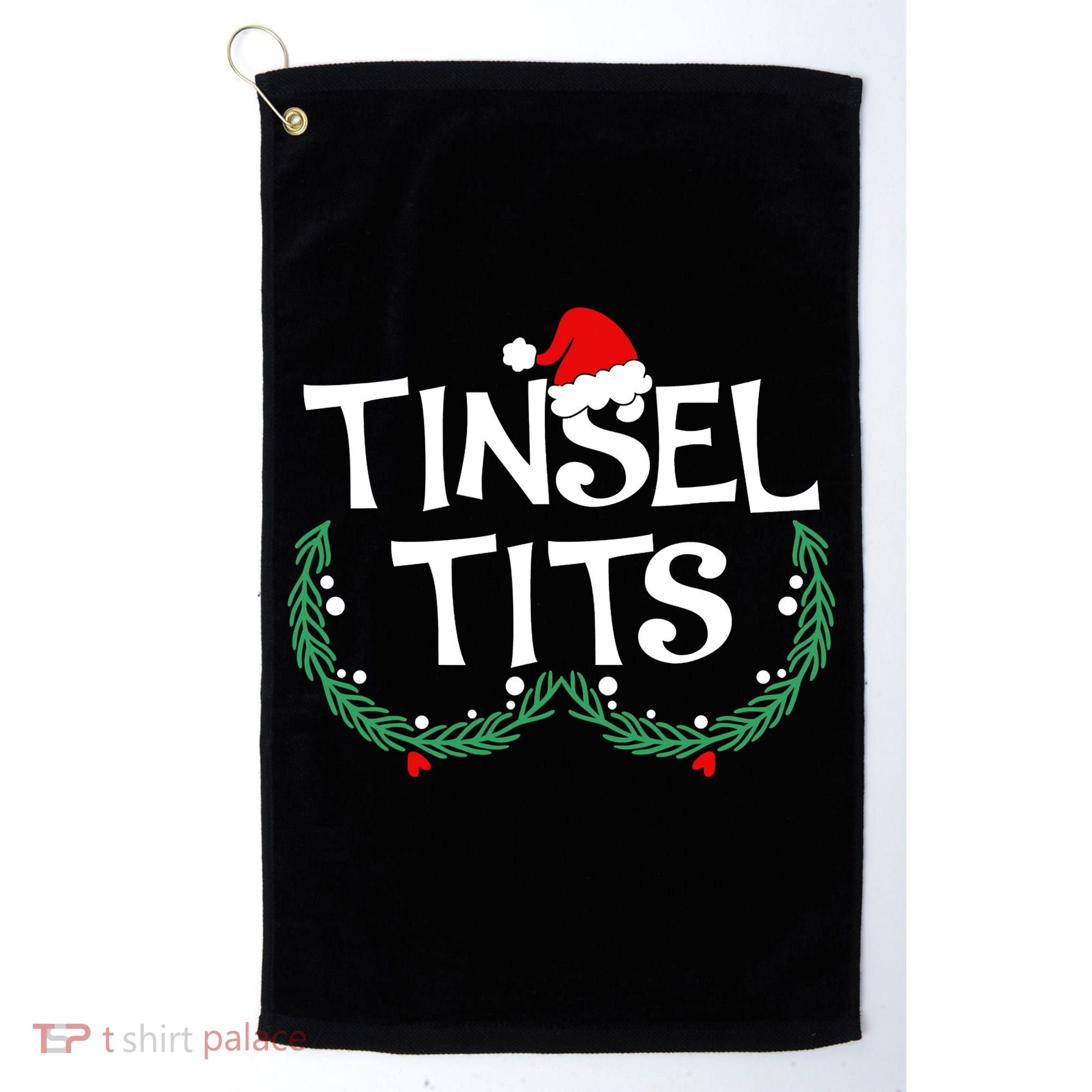 Jingle Balls Tinsel Tits Funny Matching Couple Chestnuts Golf Towel