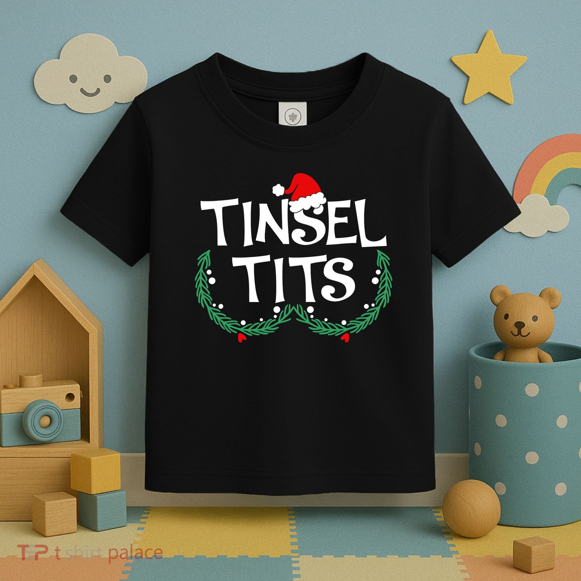 Jingle Balls Tinsel Tits Funny Matching Couple Chestnuts Toddler T-Shirt