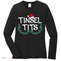 Jingle Balls Tinsel Tits Funny Matching Couple Chestnuts Women's Long Sleeve Shirt thumb 0