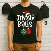 Jingle Balls Tinsel Tits Matching Couple Chestnuts T-Shirt thumb 6