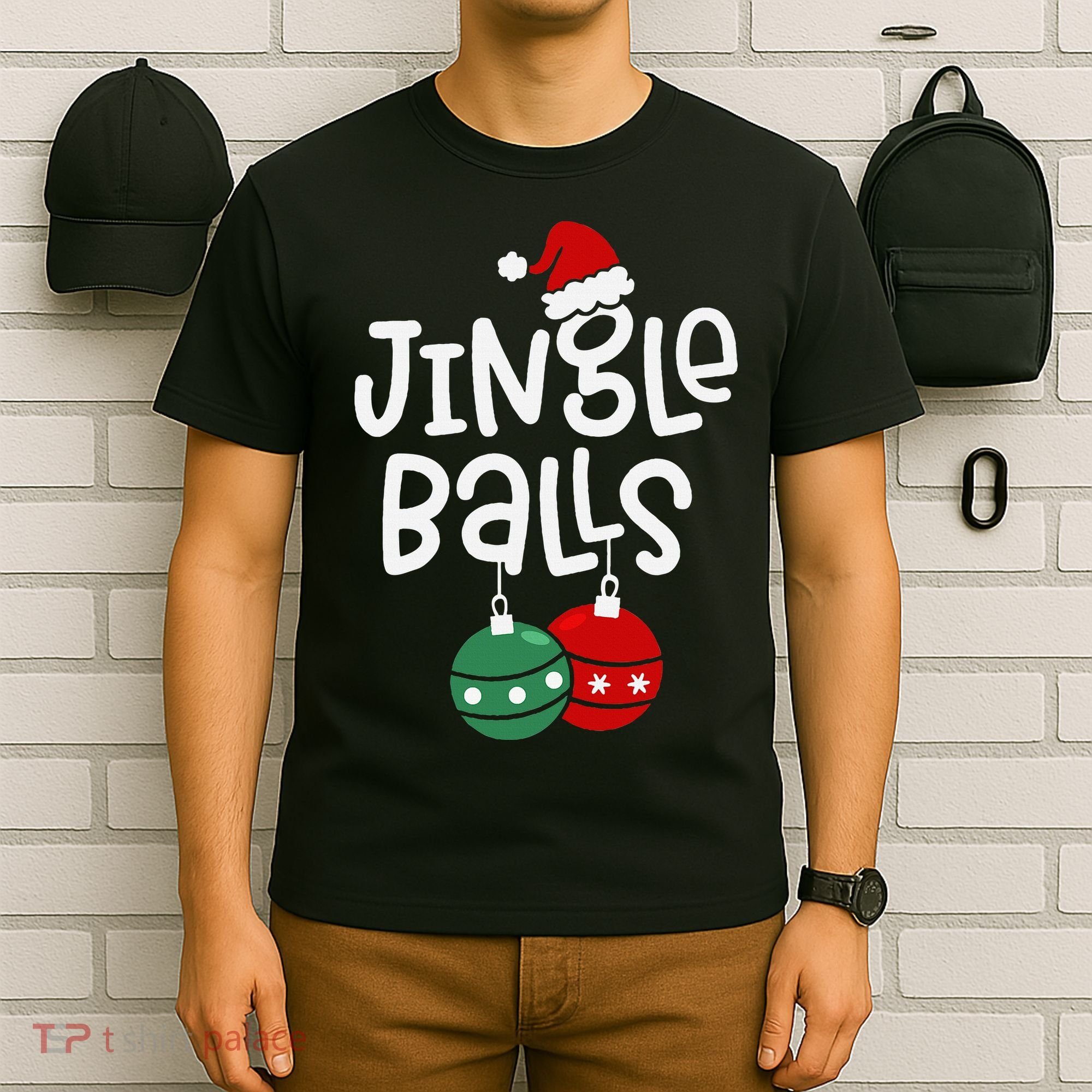 Jingle Balls Tinsel Tits Matching Couple Chestnuts T-Shirt