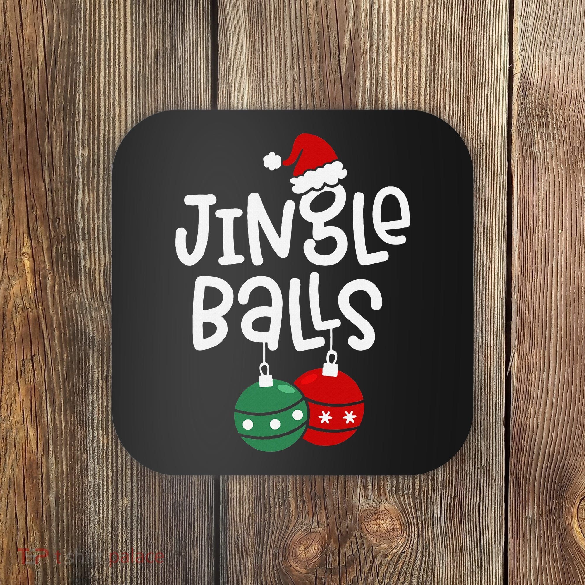 Jingle Balls Tinsel Tits Matching Couple Chestnuts Coaster