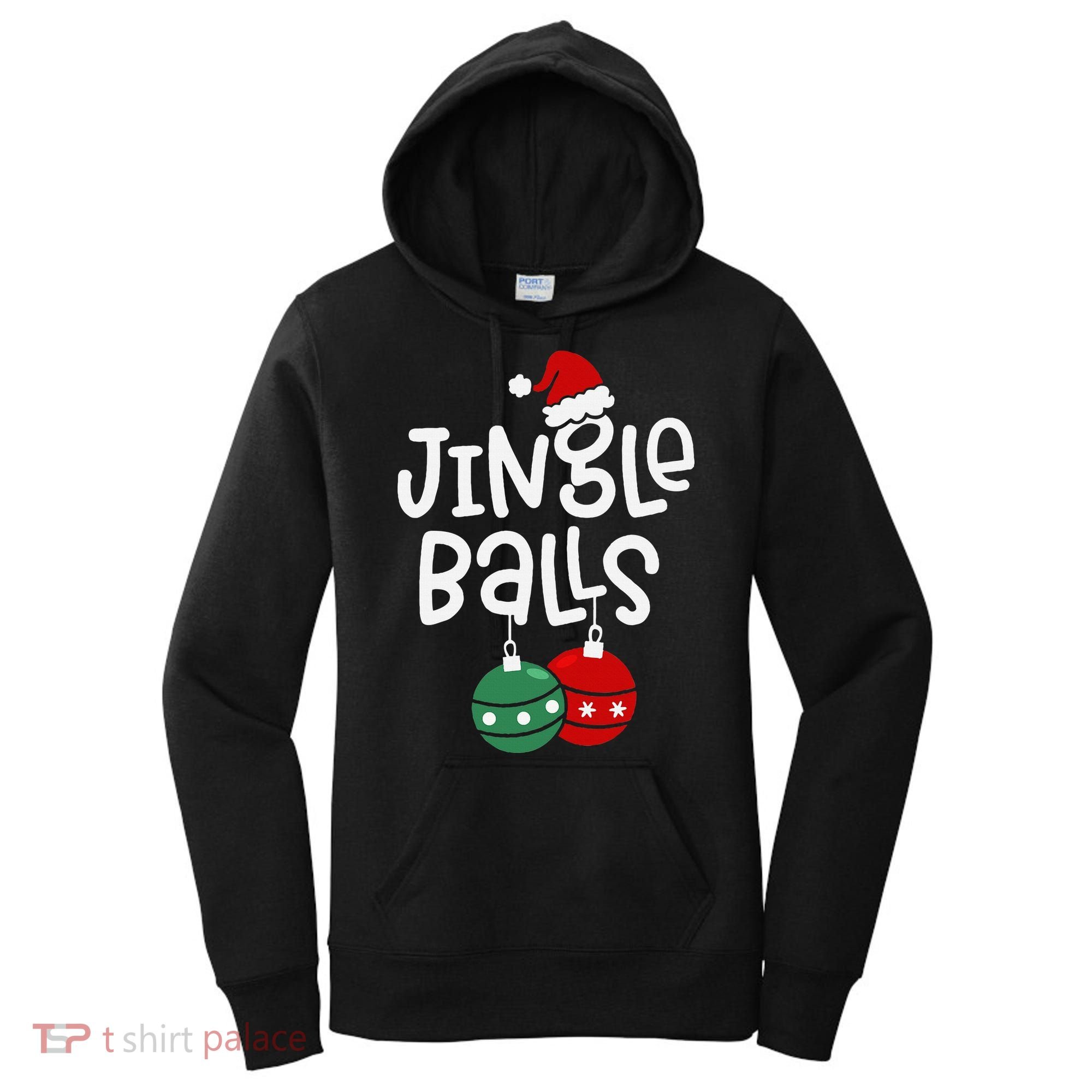Jingle Balls Tinsel Tits Matching Couple Chestnuts Women's Hoodie