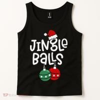 Jingle Balls Tinsel Tits Matching Couple Chestnuts Tank Top thumb 2