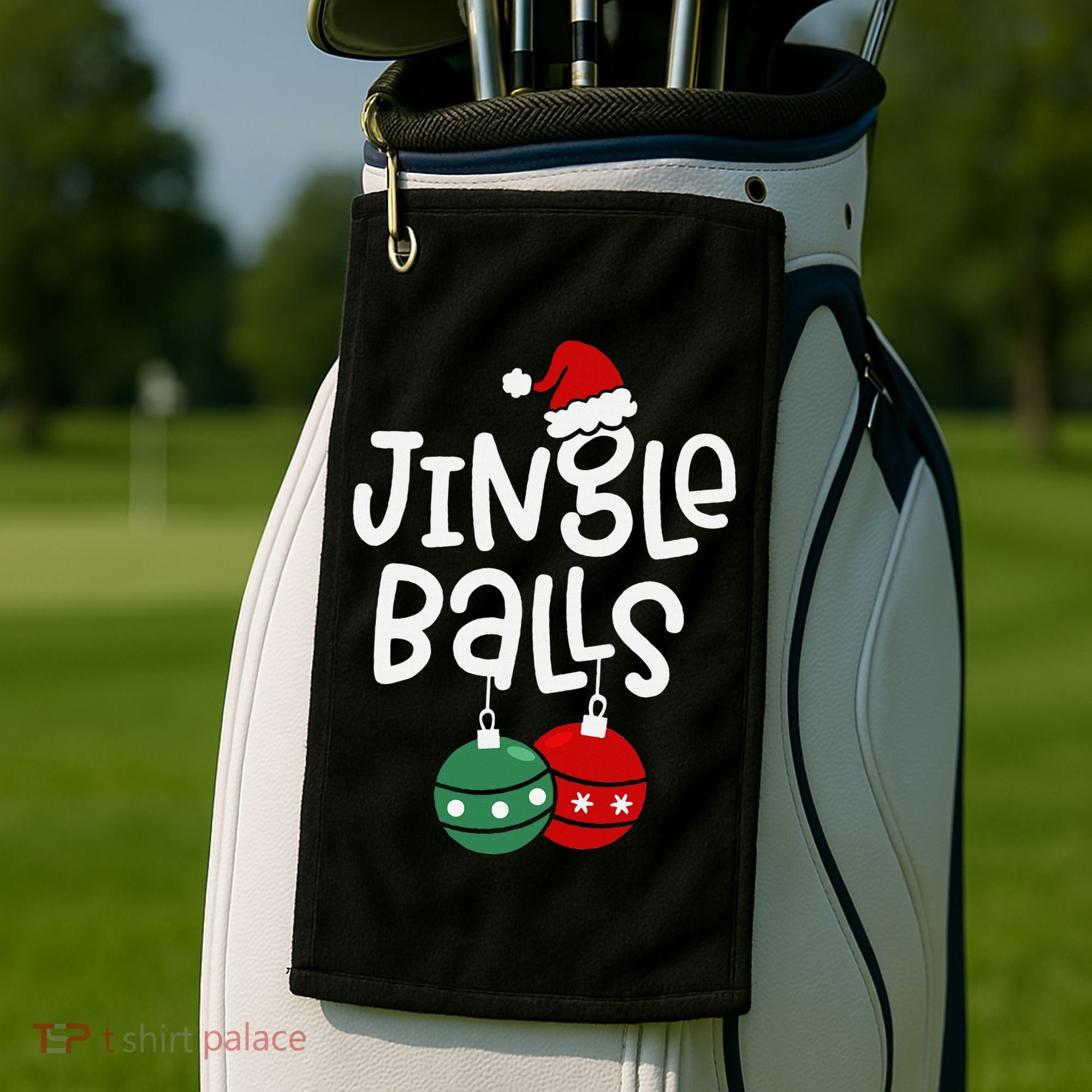 Jingle Balls Tinsel Tits Matching Couple Chestnuts Golf Towel