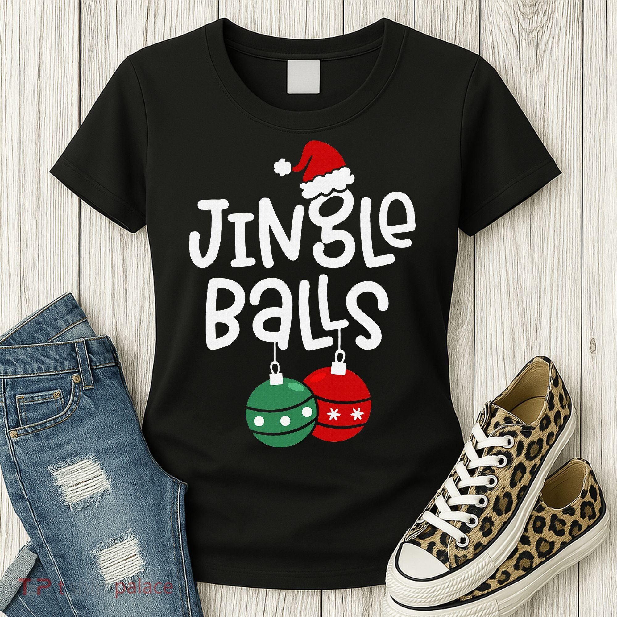 Jingle Balls Tinsel Tits Matching Couple Chestnuts Women's T-Shirt