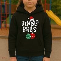 Jingle Balls Tinsel Tits Matching Couple Chestnuts Kids Hoodie thumb 3
