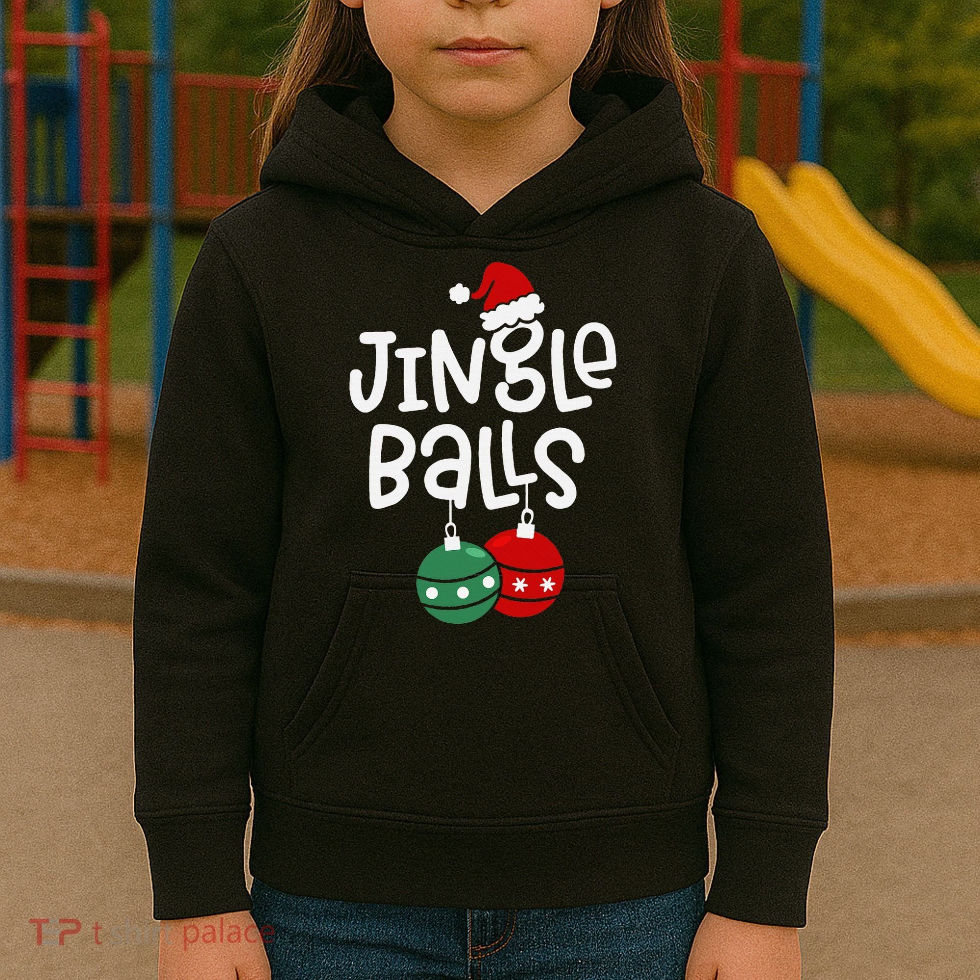 Jingle Balls Tinsel Tits Matching Couple Chestnuts Kids Hoodie
