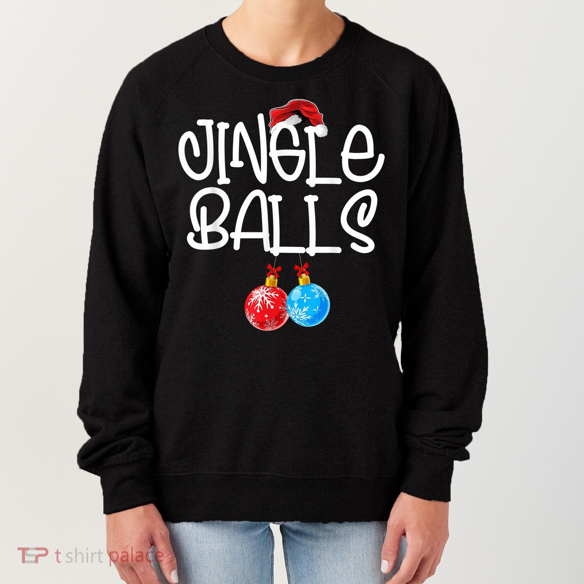 Jingle Balls Tinsel Tits Couple Funny Christmas Matching Women's Sweatshirt