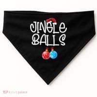 Jingle Balls Tinsel Tits Couple Funny Christmas Matching USA-Made Doggie Bandana thumb 0