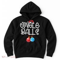 Jingle Balls Tinsel Tits Couple Funny Christmas Matching Hoodie thumb 0