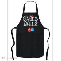 Jingle Balls Tinsel Tits Couple Funny Christmas Matching Apron thumb 0