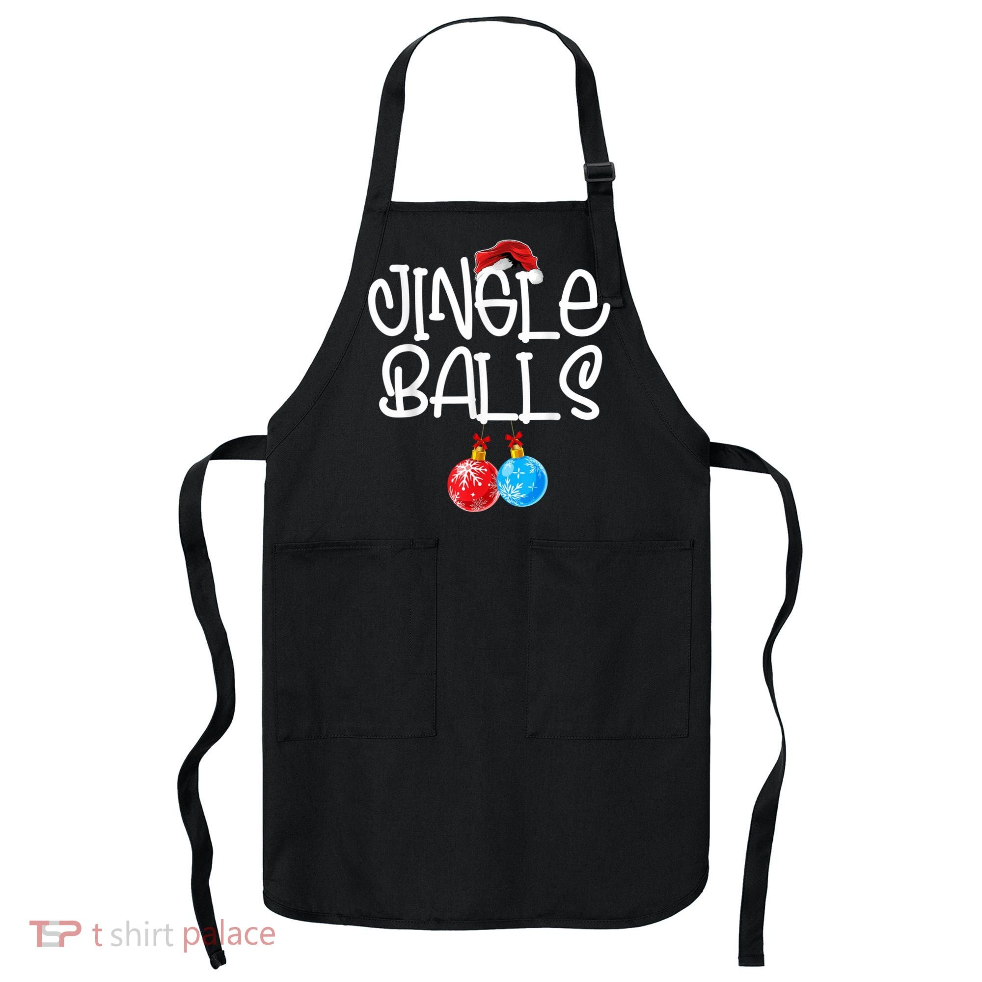 Jingle Balls Tinsel Tits Couple Funny Christmas Matching Apron