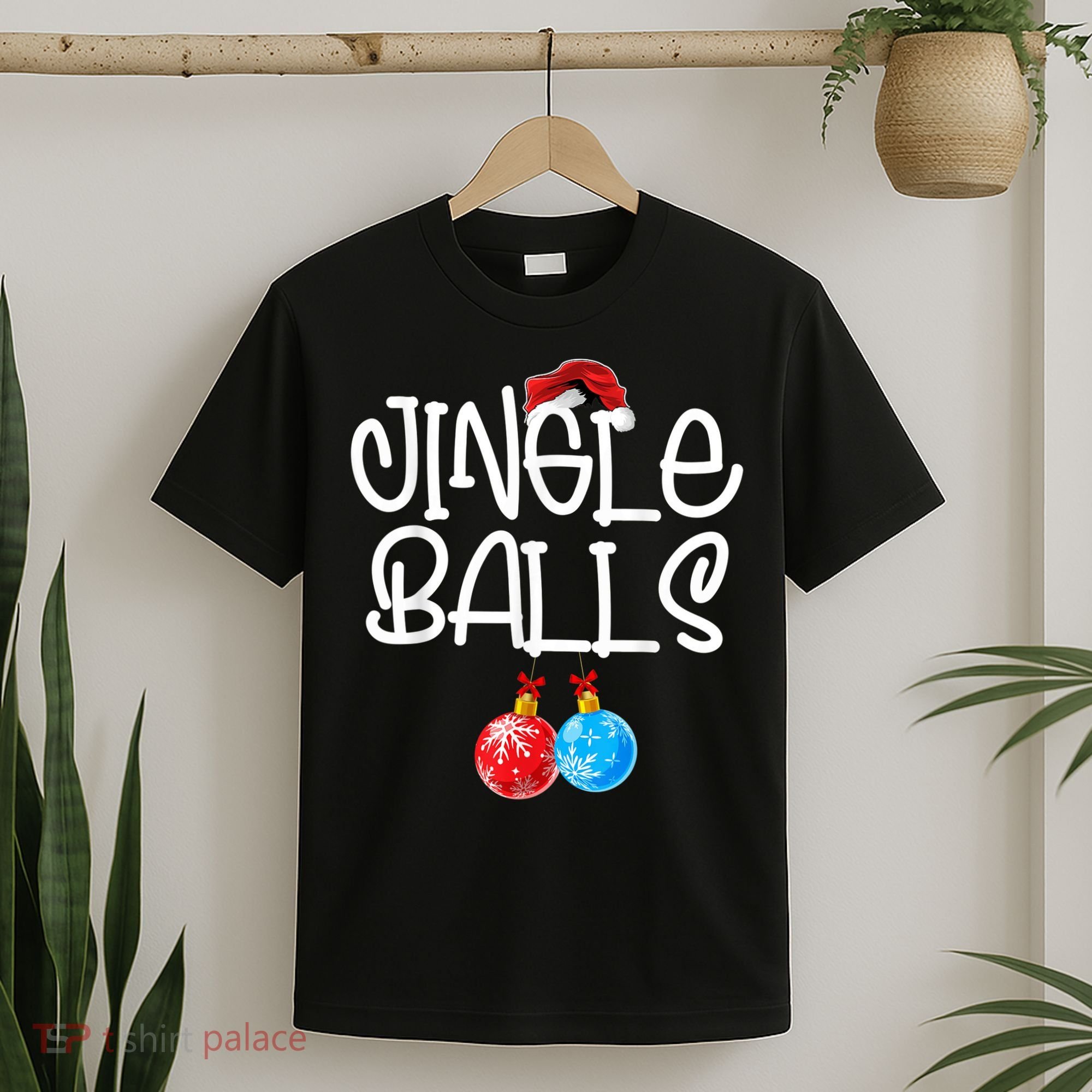 Jingle Balls Tinsel Tits Couple Funny Christmas Matching T-Shirt