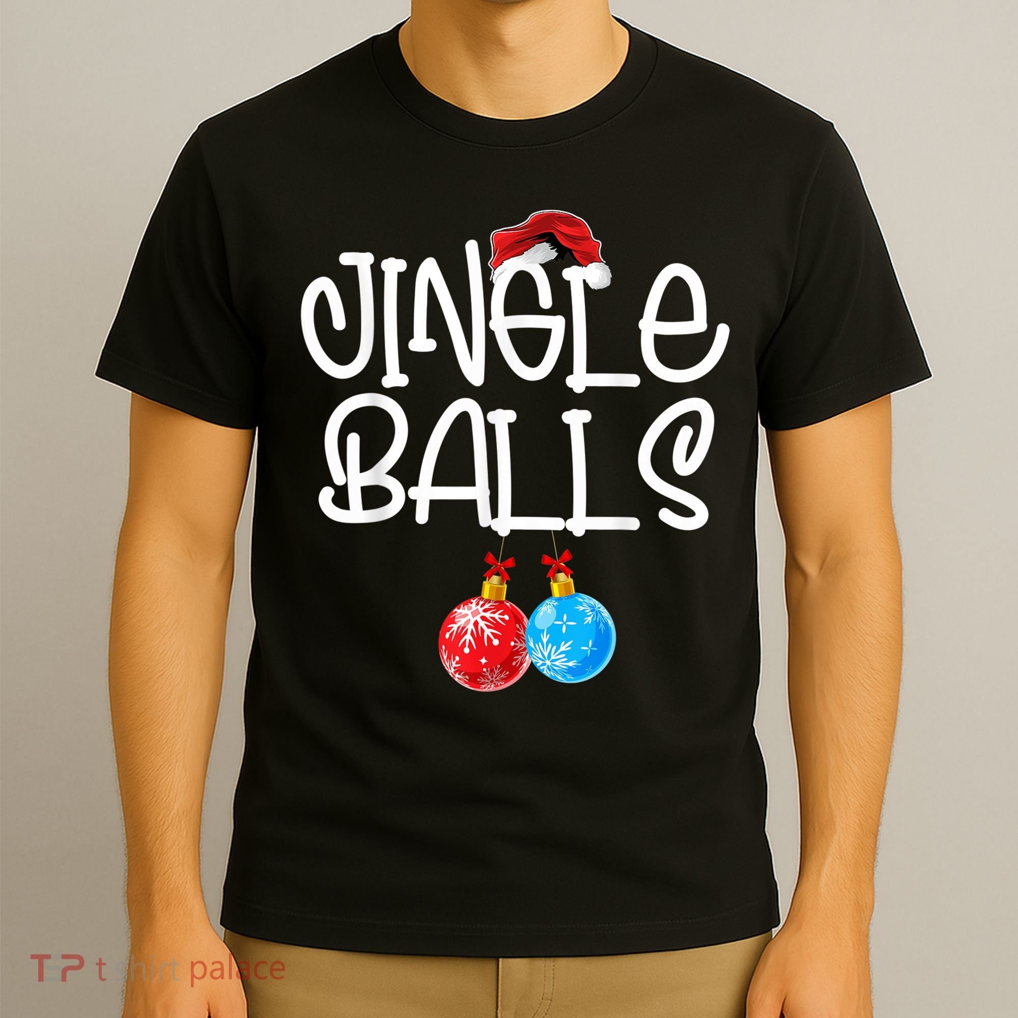 Jingle Balls Tinsel Tits Couple Funny Christmas Matching T-Shirt