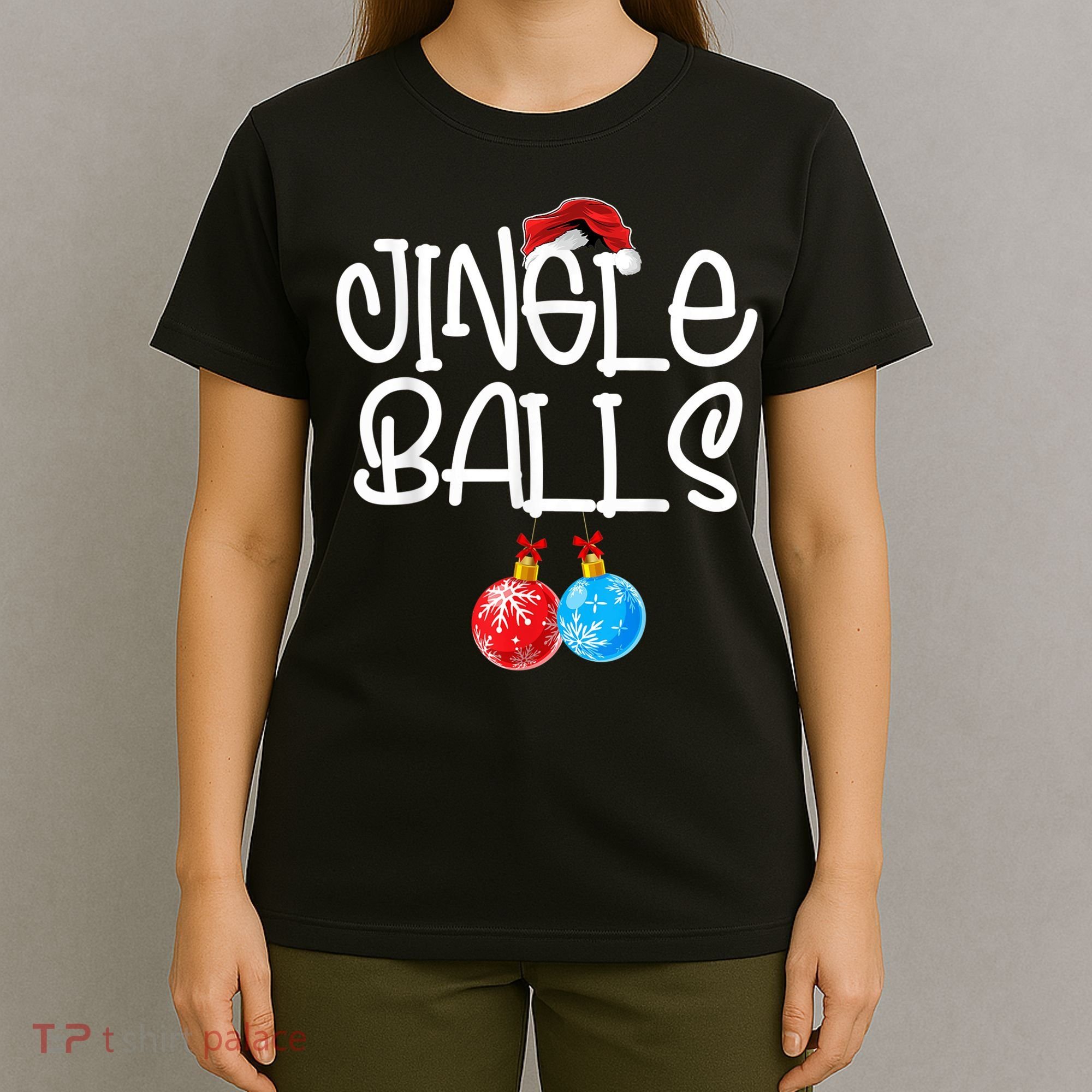 Jingle Balls Tinsel Tits Couple Funny Christmas Matching T-Shirt