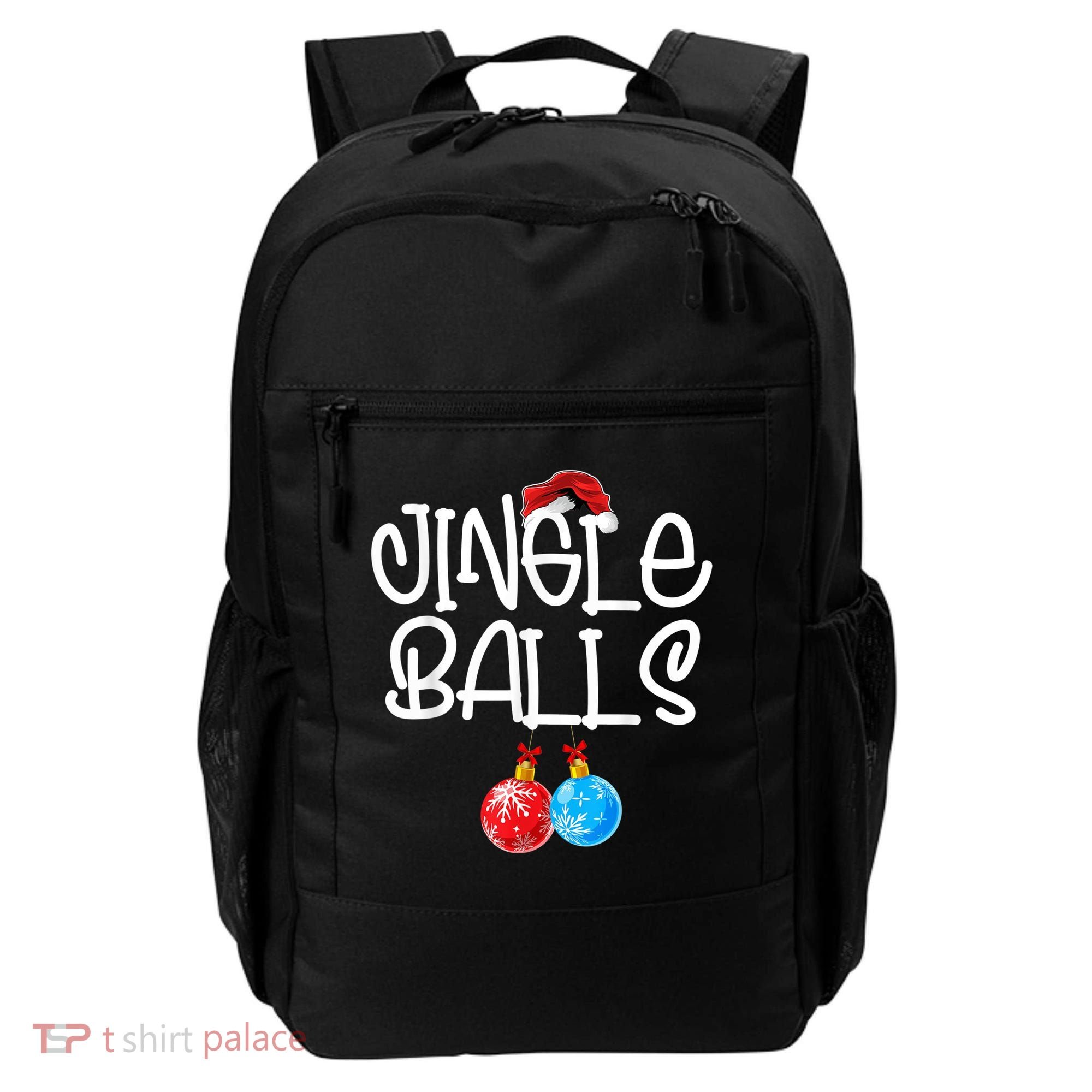 Jingle Balls Tinsel Tits Couple Funny Christmas Matching Backpack