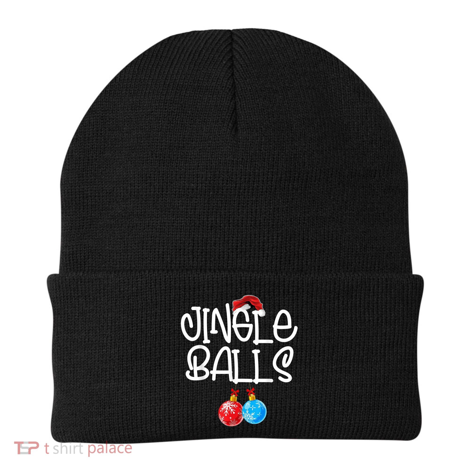 Jingle Balls Tinsel Tits Couple Funny Christmas Matching Beanie