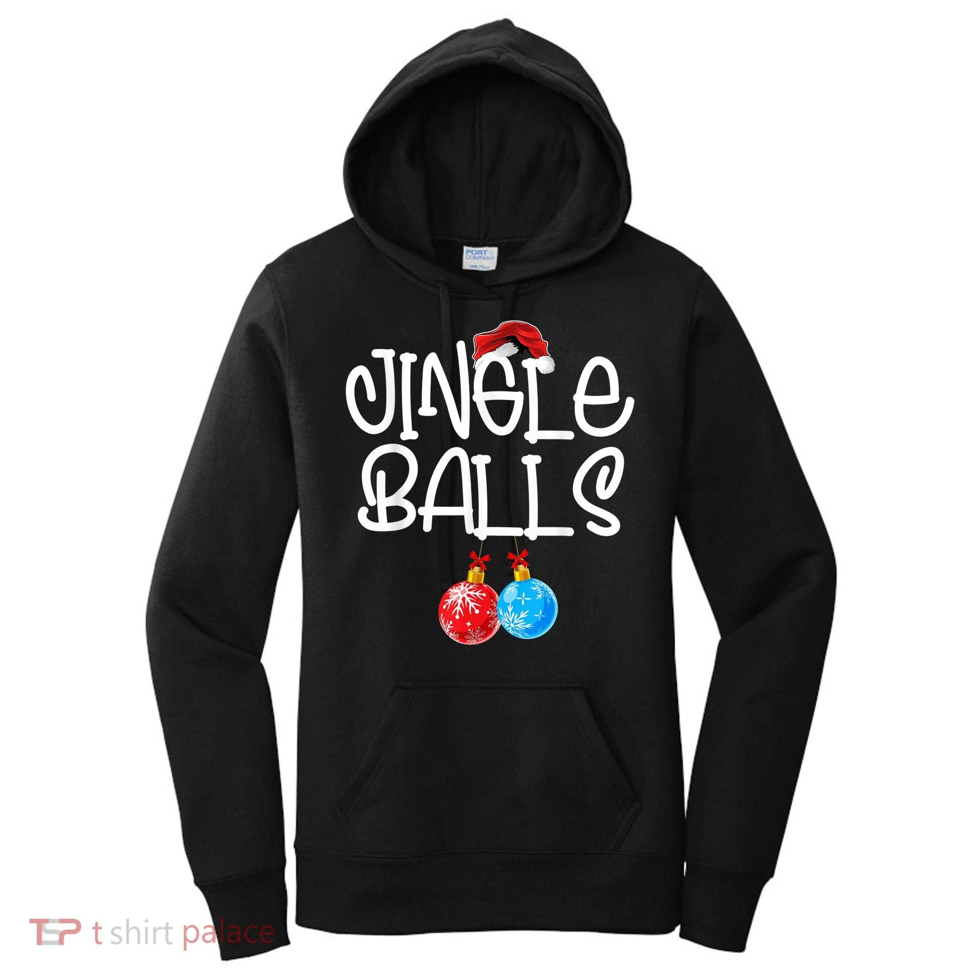 Jingle Balls Tinsel Tits Couple Funny Christmas Matching Women's Hoodie